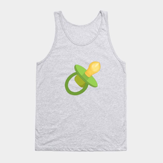 Green Pacifier - Baby Pacifier - Pacifier Tank Top by Tilila